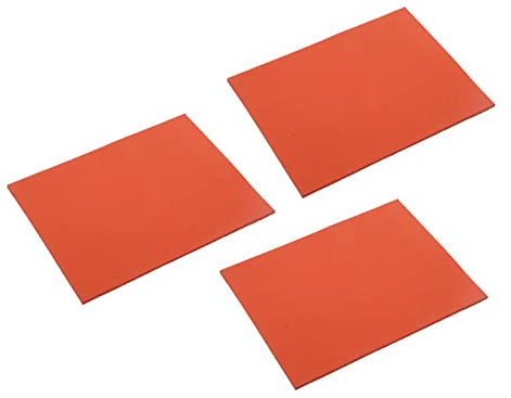 ZAWELIYO 3 Stück Rote Wartungs Silikonmatte, Silikonmatte für die Vakuumtrennung von Laminiermaschinen, Wasserdichte Silikonmatte für die Reparatur von Laminiermaschinen, Gips,