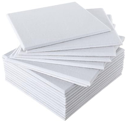 18 Stück Akustikpaneele, Selbstklebend Quadratisch Akustik Panel, Wand Decke Schallschutzplatten Schallabsorber Schallschutz, für Studio Büro Akustische Behandlung, 30x30cm (Weiß)