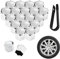 tianshao 20 Pezzi Copridadi Ruota per Ford Focus 2 mk2 2005-2010 2011, Copri Dado Esagonale per Pneumatici Tappi Protettivi Bulloni e Dadi Ruota,Silver-17mm
