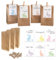 PuK Oster-Tüten Set | 6 Kraftpapier Tüten mit Klammern & liebevoll gestalteten Osterkarten | Geschenktüten für Ostern & kleine Überraschungen (Pastell, 6)