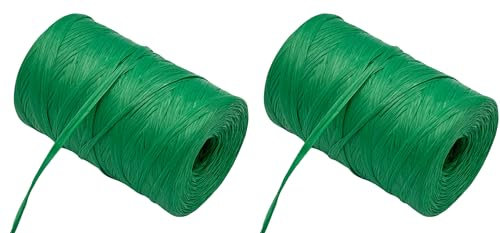SwiftPick Home Gartenschnur, 400 m, grüne Polypropylen-Schnur für Pflanzen, Gartenarbeit, Floristik, Heimwerken, Basteln (2 x 200 m Rollen)