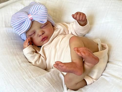 TKYFOYS Realistische 19-Zoll-Babypuppen, lebensechte Silikon-Babypuppe, lebensechte Neugeborenen-Puppe für Kinder