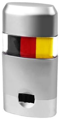 Pittura per il viso a 3 colori - Pastelli per pittura per il corpo | tricolore per ilviso, Stick per trucco con bandiera nera rossa gialla che non sbava per di calcio, tornei sportivi, celebrazi