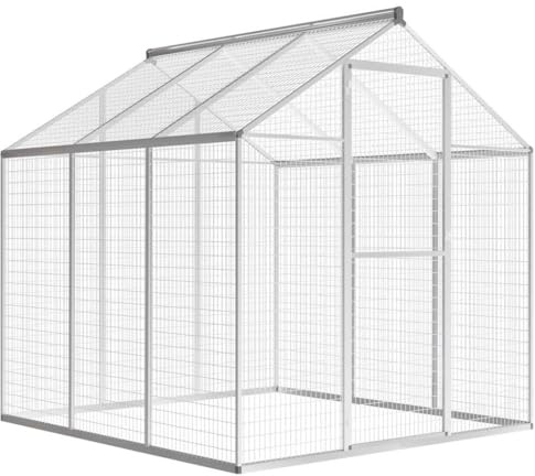 Boltkex Utomhusvoljär, aluminium, 183 x 178 x 194 cm, voljär, trädgård utomhus, smådjur, bur, marsvin, hare, gnagare, stall med trådgaller, frigående hage för kanin, hamstrar, rått, mus, igelkott