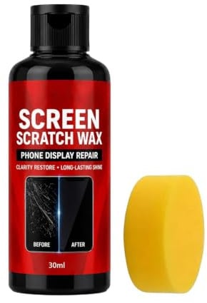 Eliminador Arañazos Pantalla Pasta con Esponja | Reparación Pantallas LCD Móvil Móvil Tableta PC Monitores Manchas Borrosas Smartwatch Lente de Portátil Mantenimiento de