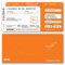 (10 x) Einladungskarten Geburtstag Flugticket Ticket Karte Einladungen in Orange