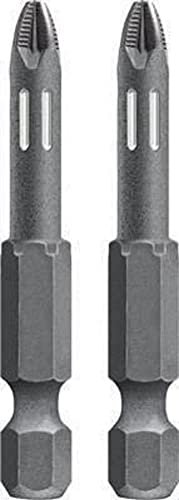 kwb 122152 2 Bits PZ 2 Torsion (TQ 60 Stahl, Torsionszone, ISO 1173, Antrieb C6.3), L: 50 mm