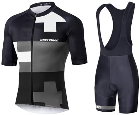 UGLY FROG Stoff-Upgrade – Milchfaser Neuen Männer MTB Rennrad Kurzarm Fahrrad Breathable Sommer Herren Fahrradtrikot Outdoor Sports Wear Triathon Rikots & Shirts+Bib Kurze Hosen Sets