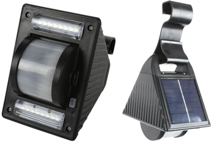 BURI Solar Dachrinnenleuchte LED Gartenleuchte Zaunleuchte Außenlampe Solar | BURI, Solarbetrieb, Helligkeitssensor, wetterfest, energiesparend, Dachrinne, Balkon, Außenbeleuchtung, langlebig