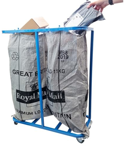 Galaxy Double Post/Mail Bag Sack Sorting Postbag Holder Trolley