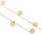 Stella-Jewellery Feines Armband mit 7 Plättchen 17-19 cm Armkette 585 Gold Kreis