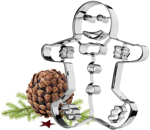 KADAX Ausstechformen aus Edelstahl, Keksausstecher für backen, Kekse, Lebkuchen, Weihnachten, Tortendekorationen, Plätzchenformen, Plätzchen Ausstecher, verschiedene Formen (Lebkuchenfigur)
