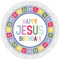Needzo Religiöser Adventskalender für Kinder, Happy Birthday Jesus rund, hängen, Countdown bis Weihnachten, Wanddekoration, 34 cm
