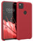 kwmobile Cover per Google Pixel 4a Custodia - Back Case per Smartphone in Silicone TPU - Protezione Gommata - rosso classico