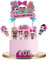 LOL Cake Toppers,5 PCS LOL Happy Birthday Party Supplies LOL Cupcake Picks LOL Pink Cake Decorations for Girls Kids Adults