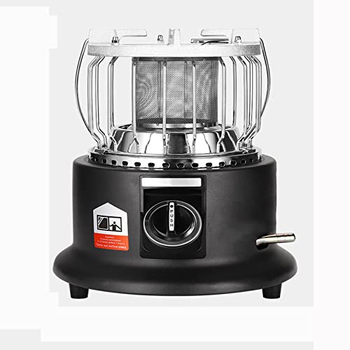 SANJIANG Gasheizstrahler Propangas Heizpilz Infrarotstrahler Mit Stufenloser Regulierung Für Garage Camping Wandern Picknick,Black-A