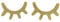 Anawakia 3D Holz Wimpern Wandtattoo, 3D Holz Wimpern Wandtattoo Sticker für Babyzimmer Kinderzimmer Wanddekoration (Gold)