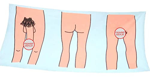 SFNTION Strandtuch, Sexy Nude Frau Männer Cartoon Handtücher Mikrofaser Badetuch schnell saugfähig Stranddecke nackt Schwimmen Strandtuch