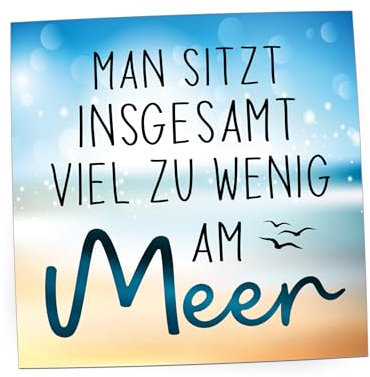 Magnetpin, Magnet, Kühlschrankmagnet | (Man sitzt insgesamt viel zu wenig am Meer)