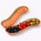 VieWood Juego de 2 platos de madera de olivo, bandeja curvada para condimentos, aperitivos, perfectos para rollos de cena, accesorios de charcutería, utensilios de restaurante (oliva curvado)
