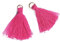 Duories 50 Stück Mini Quasten Anhänger,3cm Baumwolle Fransen Tassel Troddel Armband Schlüsselanhänger Basteln Quaste für Ohrringe Schmuckherstellung Taschen Lesezeichen DIY Handwerk Zubehör,Rose