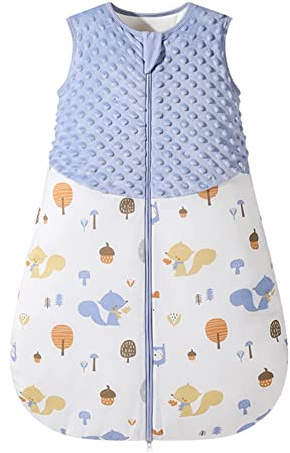 Baby Schlafsack 1.5 Tog Schlafsack 100% Baumwolle Ganzjahres Schlafsack Babyschlafsack Kinder, 1.5 Tog für Jungen und Mädchen 76CM/Baby Höhe 80-90cm