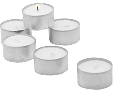 Teelichter weiß ohne Duft Großpackung 36-1000 Stk. | 4 Std. 6Std. 8Std. oder Maxi-Lichter | aus Paraffinwachs | + GRATIS HL Kauf Block (6 Std. Teelichter + 1 HL Kauf Block, 600)
