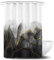 De-Mediocre Rideau de douche noir et doré élégant ombré noir marbre salle de bain Art Decor Rideaux abstraits feuilles dorées en tissu polyester imperméable 183 x 183 cm