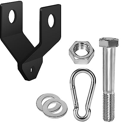 RIMLUFE Power Rack Crossmember Shankle Bolts Bands and DIY Pulley Systems Cage Add on Attachment,Cable System Gear Spotter Arms Accessories,LAT Pull Down Up Rig Bar Holder Tool for Grm Home(1 Holes)
