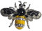 GIMIRO Broche en forme d'abeille - Imitation diamant - Strass - Pour manteau, blazer, robe, mariage, fête, accessoires de mode, small, Métal