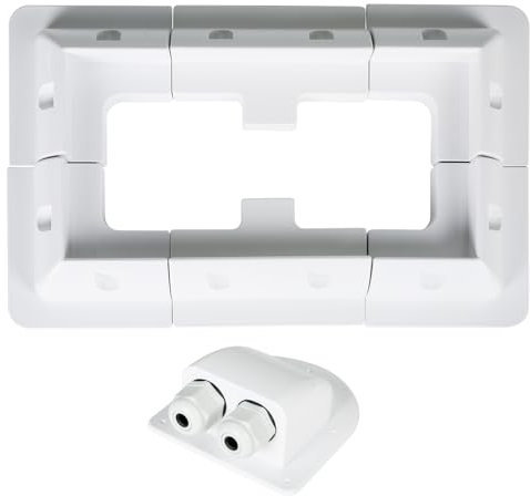 PARTSEE Solarpanel Halterung Wohnmobil, ABS Solarpanel Mounting Side Brackets von Wohnmobilen, Wohnwagen, Fahrzeugen, Wohnmobilen, Garagen, Schuppen, Bootsdeck (Komplett-Set)