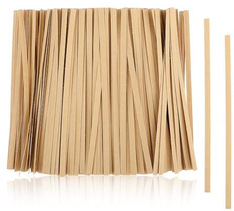Teaaha 1000 PCS 4.7 Kraft Paper Twist Ties Reusable Bag Tie Wires Foil Ties Friendly Treat Bags Coffee Bags Snacks Cake Pops Party Favors, Gold