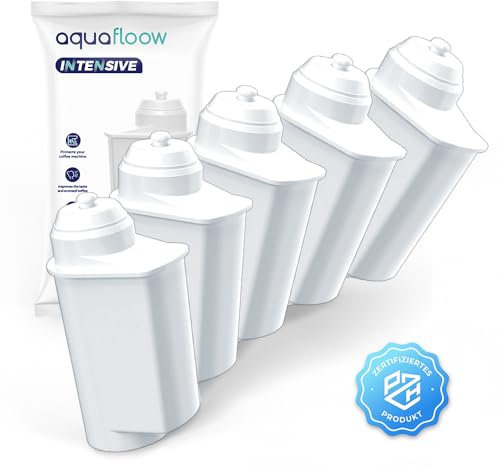 Aquafloow 5X Replacement Water Filters for Coffee Machine Siemens EQ, Intenza, Bosch | Compatible with Siemens EQ Series, EQ 6, TZ70003, TCZ7003 & Bosch CM450710, TCM24RS | Replacement Brita Intenza
