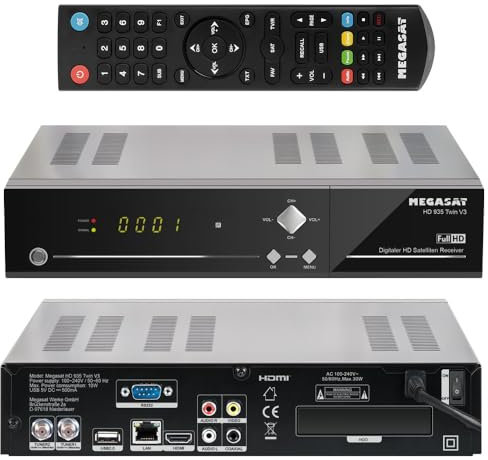 Megasat HD 935 Twin V3 HDTV Sat Receiver 1080p PVR Ready
