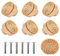 BOFRHME 10PCS PoignéEs en Bois HêTre Rotin Tiroir Boutons Meubles PoignéE Cuisine Placard Porte PoignéE Commode Tire, 30MM