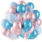 Palloncini Blu e Rosa, 60 Pezzi Palloncini Rosa e Azzurro Confetti, 12 Pollici Palloncini Elio Rosa Blu, Lattice Rivelare il Genere Palloncini per Compleanno, Matrimonio, Baby Shower Feste Decorazioni