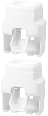 Amosfun 2 Stück Multifunktionaler Zahnbürstenhalter Wandhalterung Automatischer Zahnpastaspender Squeezer Einfache Installation Ohne Bohren