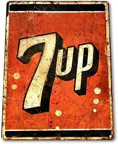 7-up Logo Pop Cola Soda Store Werbung Retro Bar Wanddekoration Metall Blechschild 20,3 x 30,5 cm