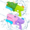 2 Pcs Dino Wasserpistole Kinder 1400ml Wasserpistole Mit Großer Reichweite Wasserspritzpistole Wasserspritzpistolen Reichweite 10-11 Meter Water Gun Garten für Kinder und Erwachsene