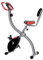 Leiv Fitness-Bike Curved | Faltbarer Heimtrainer, Fahrradtrainer mit Rückenlehne, klappbar, LC-Display, 8 verstellbare Widertandstufen, einfache Montage