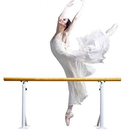 Ballettstange, Ballettstange für Zuhause, Schwarz, Ballettstange für Kinder, 119 cm, höhenverstellbar, für Fitness, Üben, Tanzen, strapazierfähig, für Tanz, Stretching, Ballett