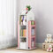 Warmiehomy Rotating Kids Bookshelf Children's Bookcase Revolving Corner Bookshelf Storage Rack for Kids Toddler Children Playroom Study Room (Pink)