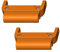 2 Stück Edelstahl Anschluss Kompatibel mit Garmin Descent MK3i 51mm Uhrenarmband Anschluss, 22mm Quick-Fit Metall Uhren Adapter Langlebig Stecker für Garmin Descent MK3i 51mm Connectoren (Orange)