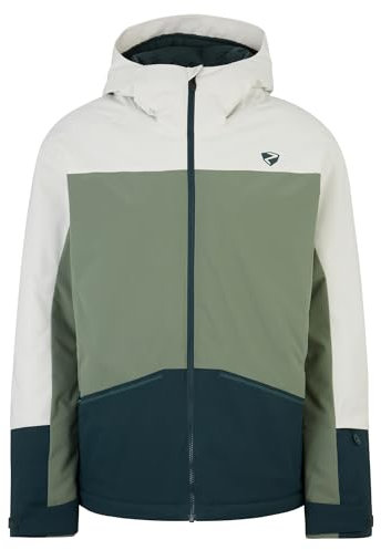 Ziener Herren TIMBARRA Ski-Jacke/Snowboard-Jacke | atmungsaktiv, wasserdicht, dark jungle tex, 56