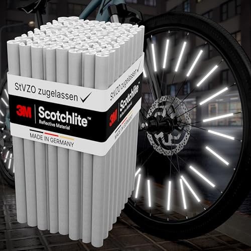 Speichenreflektoren [mit ORIGINAL 3M™-Reflexmaterial] super hell I mit StVZO Zulassung I einfache Montage I Fahrrad Speichen Reflektoren I Fahrrad Reflektoren I Katzenaugen Alternative (36 Stück)
