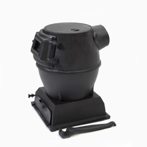 Poele a Bois en Fonte Rocket Stove Portable Mini Poêle à Charbon de Bois en Fonte avec Fenêtre Observation pour Le Chauffage Extérieur, de la Villa et de la Cour(30 * 45cm)