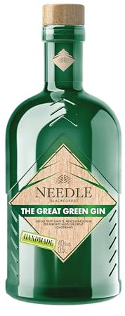 Needle The Great Green Gin - der Frische aus dem Schwarzwald | Needle Gin mit Limette, Minze und Basilikum (alc. 40% vol) | 1 x 0,5l
