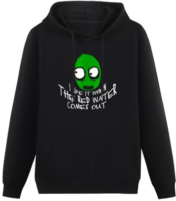 KESIHANXIANGUO Salad Fingers Spoons Nightmare Halloween Rusty Hubert Cumberdale Nostalgia Creative Unisex Hooded Printed Pullover Hoodies Mens Black Sweatshirts XL