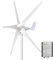 Generatore di turbina eolica 500W, 12V 24V Turbina eolica generatore AC PMG Businesses asse orizzontale Kit generatore di turbina con mppt regolatore eolico a 5 pale per ricarica domestica marina