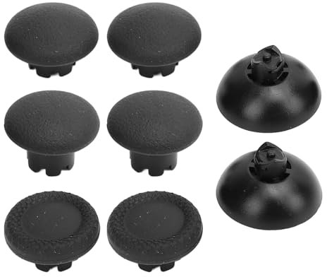 Kit de Remplacement de Capuchons de Pouce pour Manettes Edge, Pro Elite, Pro, Série X Box, 6 Capuchons de Poignée de Pouce + 2 Capuchons de Remplacement (Black)
